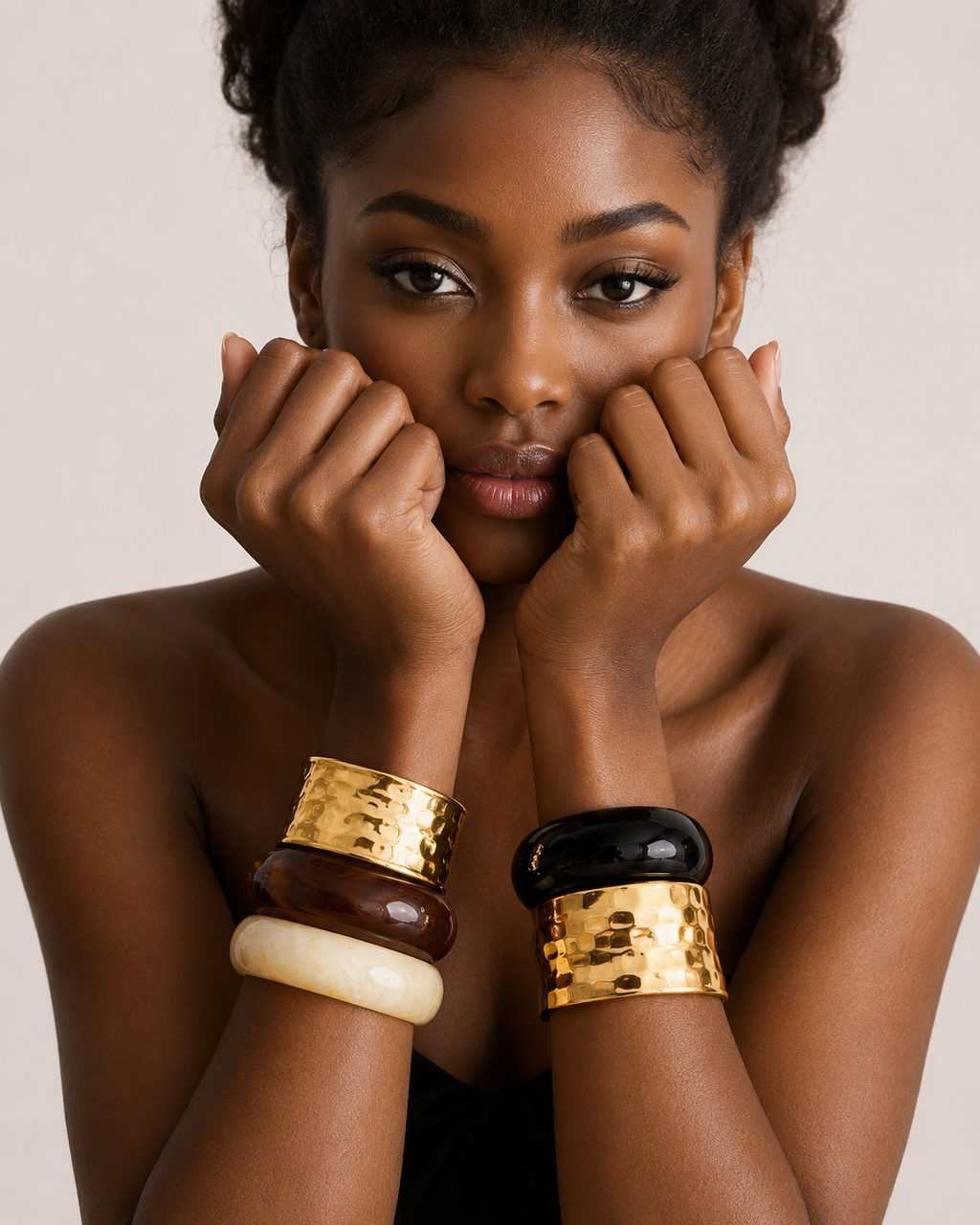 Lot de 5 bracelets jonc