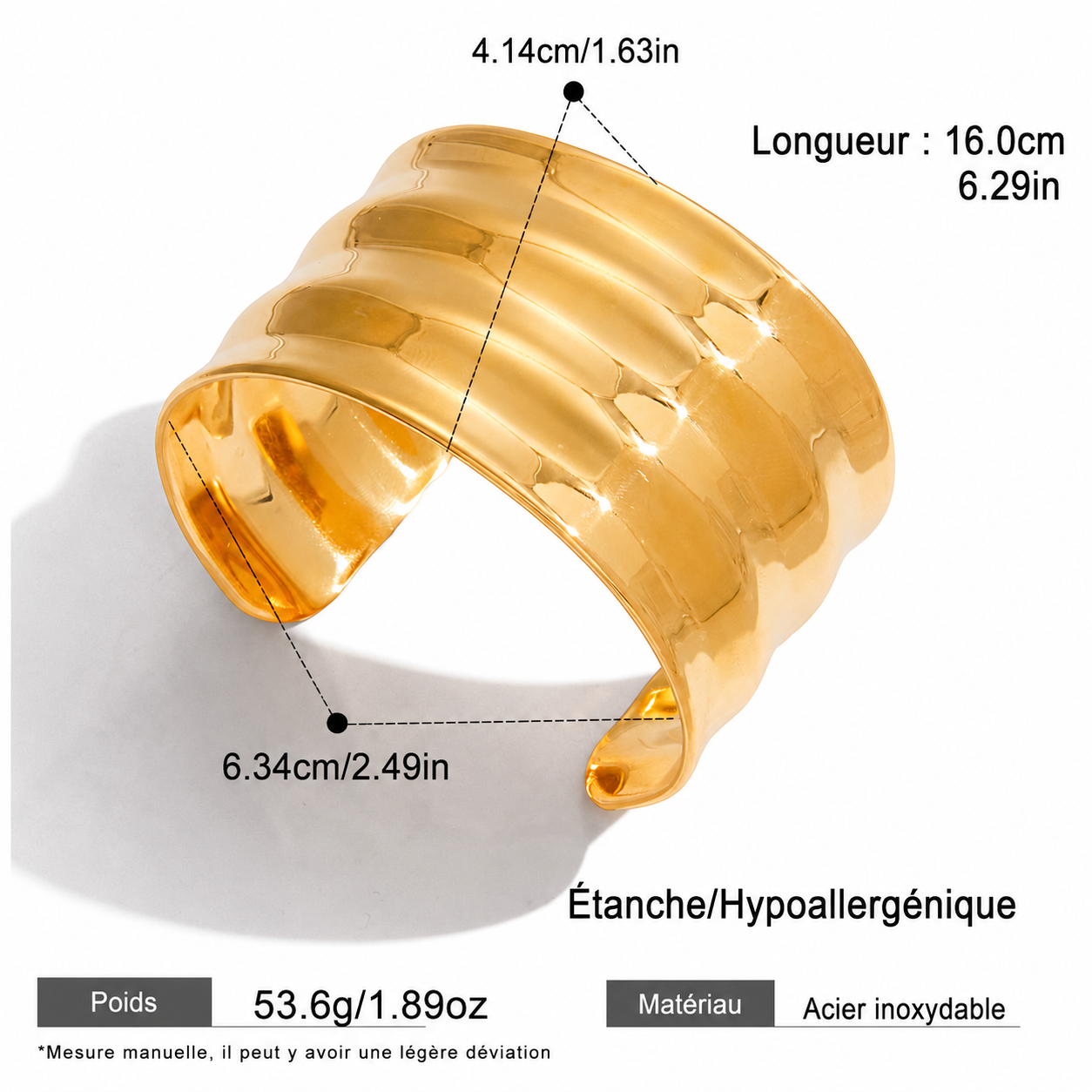 Lot de 5 bracelets jonc